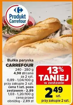Carrefour Market Bułka paryska Carrefour oferta