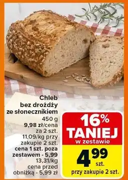 Carrefour Market Chleb bez drożdży ze słonecznikiem Carrefour Market oferta