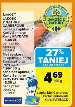 Carrefour Market Łosoś filet ze skórą Carrefour oferta