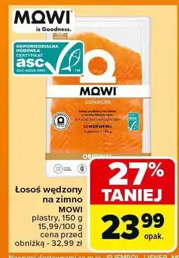 Carrefour Łosoś wędzony na zimno Mowi oferta