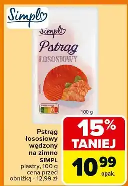 Carrefour Pstrąg łososiowy wędzony na zimno Simplo oferta