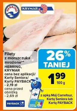 Carrefour Filety z morszczuka mrożone Herring oferta