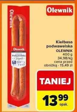 Carrefour Kiełbasa podwawelska Olewnik oferta