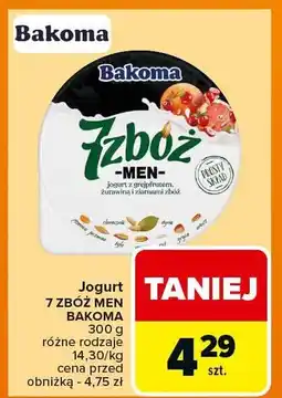 Carrefour Jogurt 7 zbóż Men Bakoma oferta