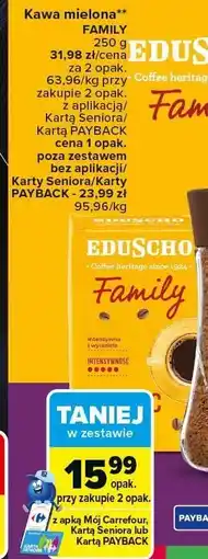 Carrefour Kawa mielona Family Eduscho oferta
