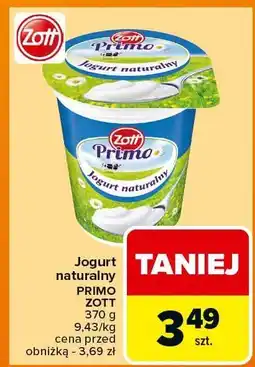 Carrefour Jogurt naturalny Primo Zott oferta