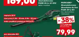 Kaufland PARKSIDE Akumulatorowa dmuchawa do liści PLBA 20-Li B3 oferta