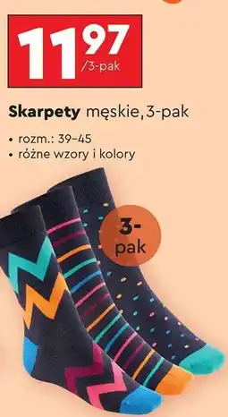 Biedronka Skarpety męskie, 3-pak oferta