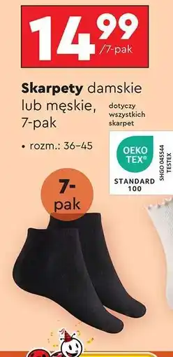 Biedronka Skarpety damskie lub męskie, 7-pak oferta