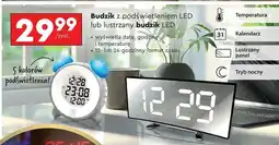 Biedronka Budzik z podświetleniem LED lub lustrzany budzik LED oferta