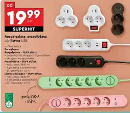 Biedronka Rozgałęziacz, przedłużacz lub listwa USB oferta