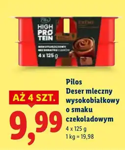 Lidl Deser mleczny Pilos wysokobiałkowy o smaku czekoladowym oferta