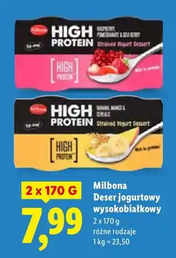 Lidl Deser jogurtowy Milbona wysokobiałkowy oferta