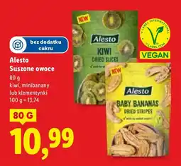 Lidl Suszone owoce kiwi/minibanany/klementynki Alesto oferta