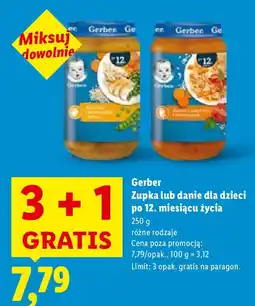 Lidl Danie dla dzieci Gerber zupka lub danie po 12. miesiącu życia oferta