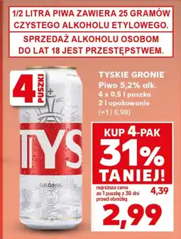 Kaufland Piwo Tyskie oferta