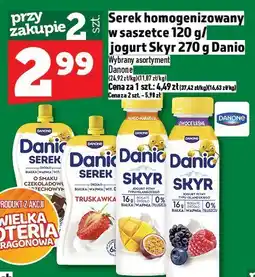 Topaz Serek homogenizowany w saszetce/jogurt Skyr Danio oferta
