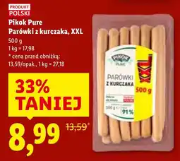 Lidl Parówki z kurczaka XXL Pikok Pure oferta