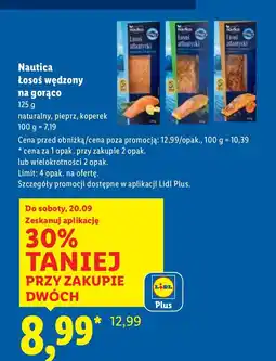 Lidl Łosoś wędzony na gorąco Nautica oferta