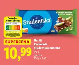 Lidl Czekolada Studentská mleczna Nestlé oferta