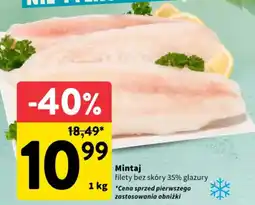 Intermarche Mintaj filety bez skóry 35% glazury oferta
