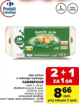 Carrefour Jaja od kur z wolnego wybiegu oferta