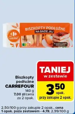 Carrefour Express Biszkopty podłużne CARREFOUR oferta