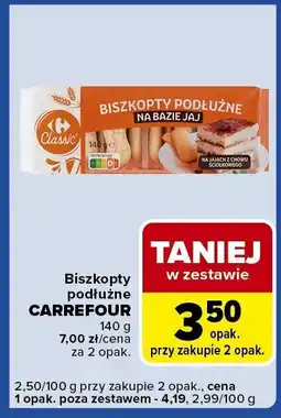 Carrefour Express Biszkopty podłużne Carrefour oferta