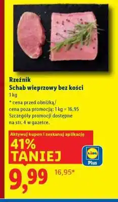 Lidl RZEŹNIK Schab wieprzowy bez kości oferta