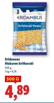 Lidl ERIDANOUS Makaron Kritharaki oferta