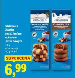 Lidl Eridanous Ciastka z nadzieniem kakaowo-orzechowym oferta