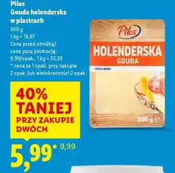 Lidl Pilos Gouda holenderska w plastrach oferta