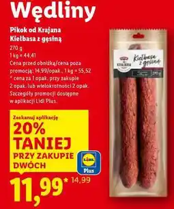 Lidl Pikok od Krajana Kiełbasa z gęsiną oferta
