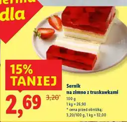 Lidl Sernik na zimno z truskawkami oferta