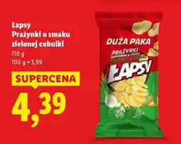 Lidl ŁAPSY Prażynki o smaku zielonej cebulki oferta