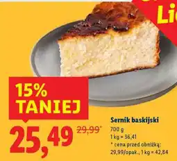 Lidl Sernik baskijski oferta