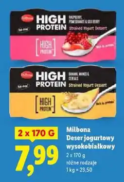 Lidl Milbona Deser jogurtowy wysokobiałkowy oferta