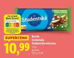 Lidl Nestlé Czekolada Studentská mleczna oferta