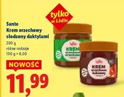 Lidl Sante Krem orzechowy słodzony daktylami oferta