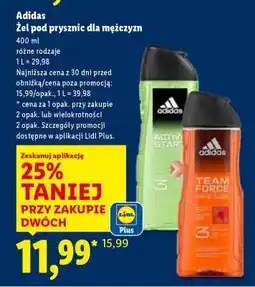 Lidl ADIDAS Żel pod prysznic dla mężczyzn oferta