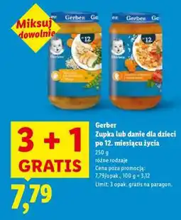 Lidl Gerber Zupka lub danie dla dzieci po 12. miesiącu życia oferta