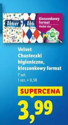 Lidl Velvet Chusteczki higieniczne, kieszonkowy format oferta