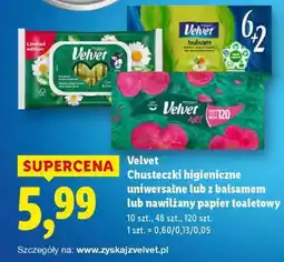 Lidl VELVET Chusteczki higieniczne oferta