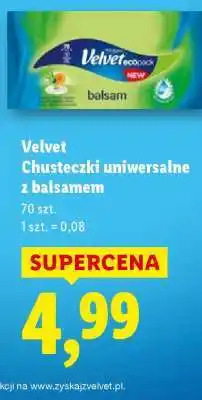 Lidl Velvet Chusteczki uniwersalne z balsamem oferta