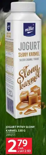 Selgros Jogurt pitny słony karmel milko mlekpol oferta