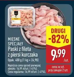 ALDI Paski z fileta z piersi kurczaka Mięsne Specjały oferta