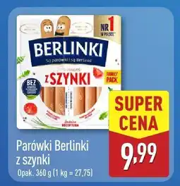 ALDI Parówki Berlinki z szynki oferta