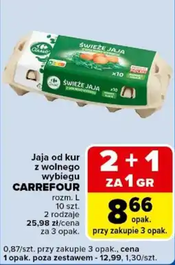 Carrefour Express Jajka od kur z wolnego wybiegu CARREFOUR oferta