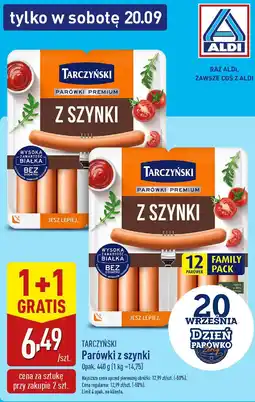ALDI Parówki z szynki TARCZYŃSKI oferta
