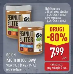 ALDI Krem orzechowy GO ON różne rodzaje oferta